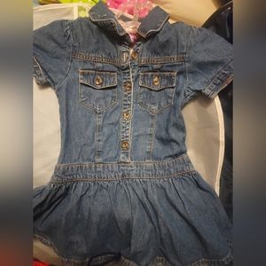 J. Khaki denim short sleeve girls dress size 4T